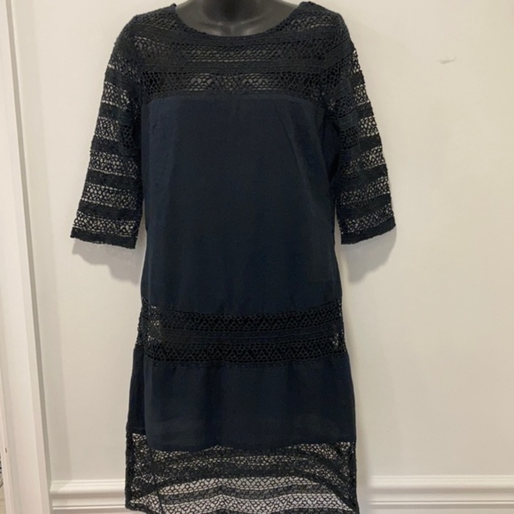 Gretchen Scott Illusion Black Dress Size XS
